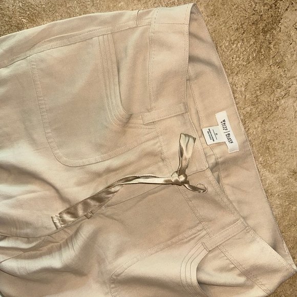 WHBM silky cargo pants with ribbon/satin trim NWOT - Picture 10 of 11